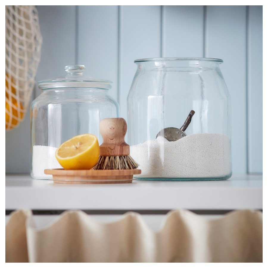 Jar with lid, glass/bamboo, 3.3 l - Image 4
