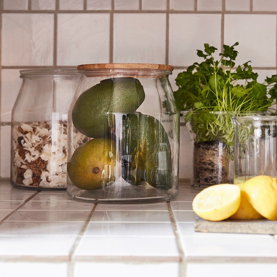 Jar with lid, glass/bamboo, 3.3 l - Image 3