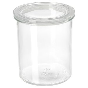 Jar with lid, glass, 1.7 l