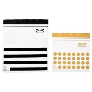 Resealable bag, patterned/black yellow, 1/0.4 l x 60 pack