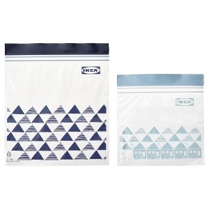 Resealable bag, patterned/blue, 1/0.4 l x 60pack