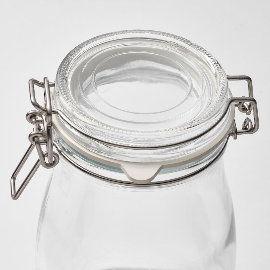 Bottle shaped jar with lid, clear glass, 0.4 l - Image 4
