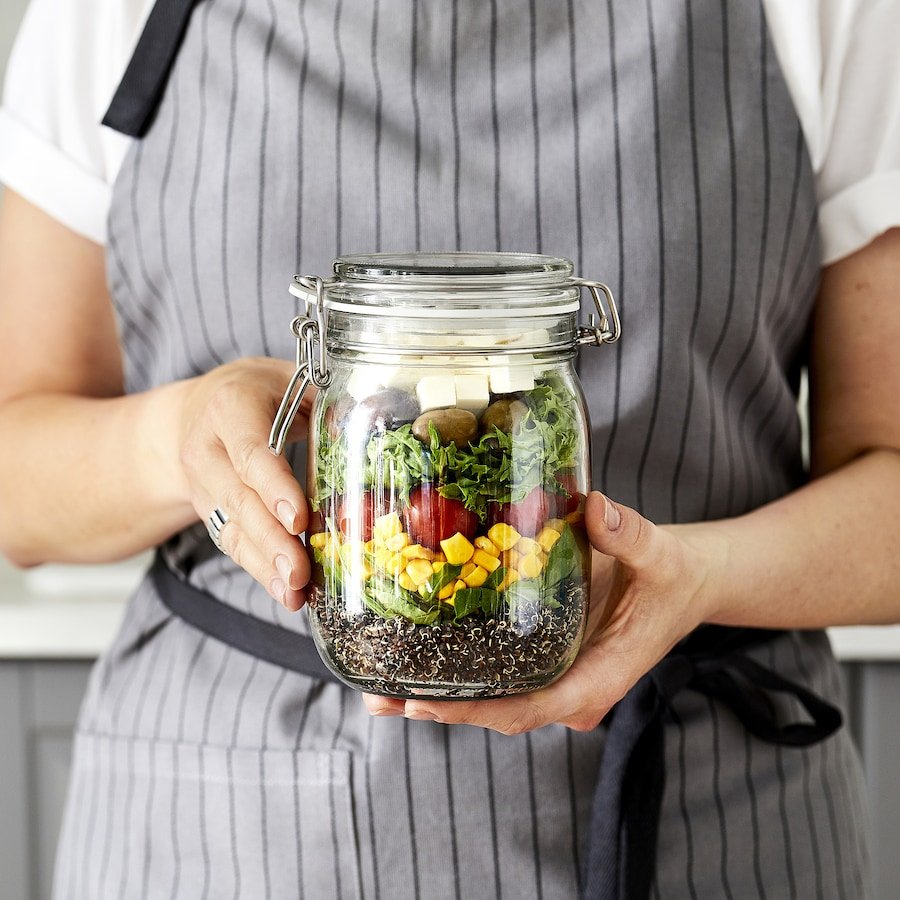 Jar with lid, clear glass, 1 l - Image 2