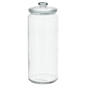 Jar with lid, clear glass, 1.8 l
